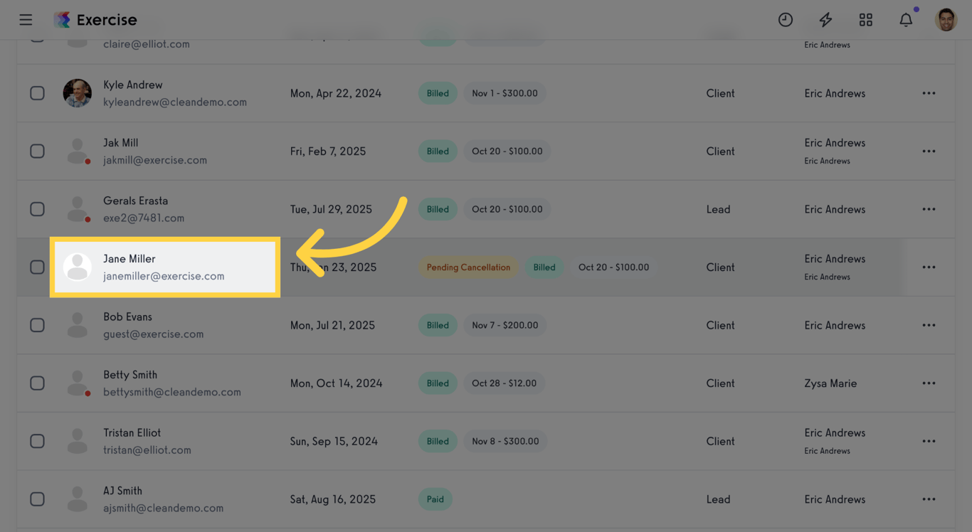 Select Client Account