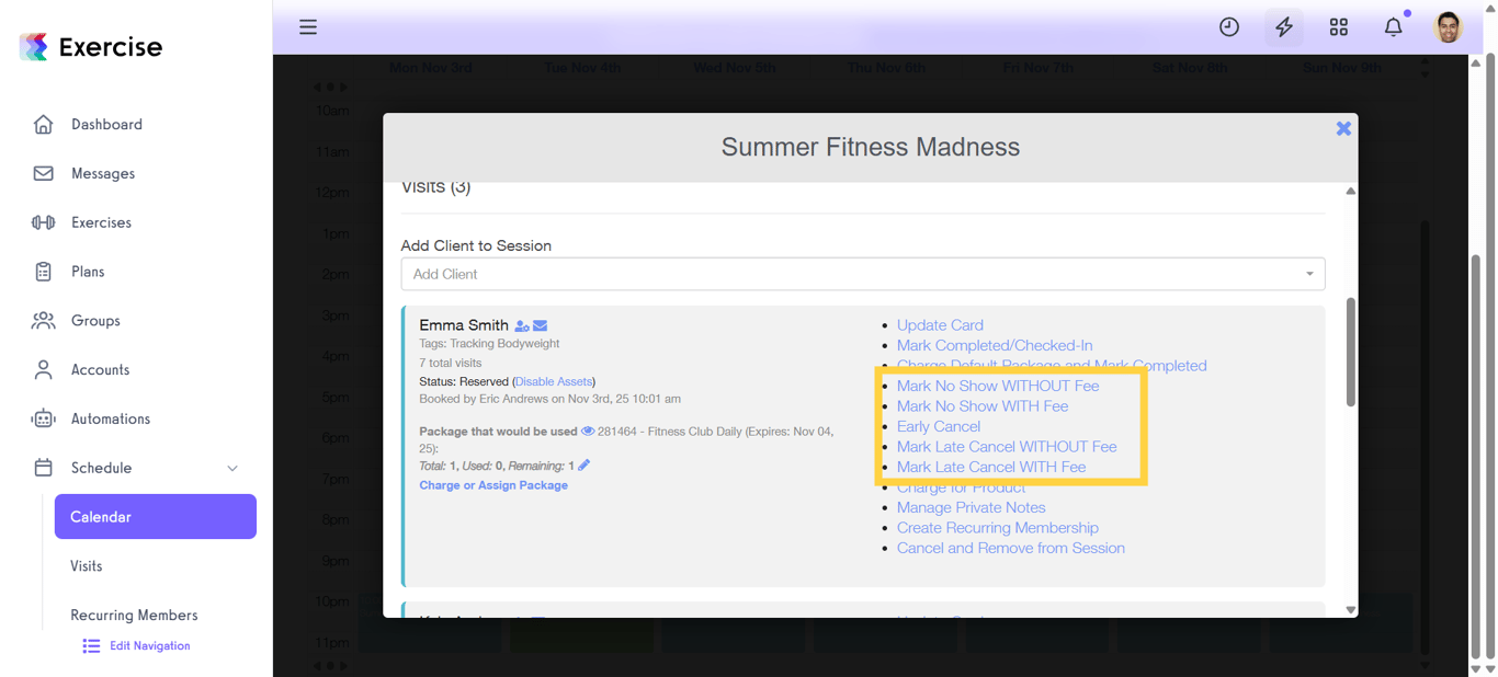 Manage Cancellations