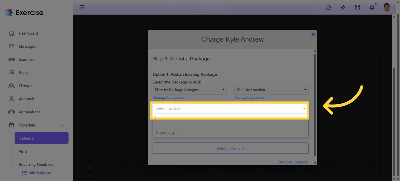 Select Package Option