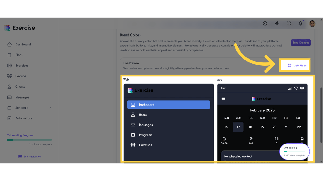 View Live Preview - Dark Mode