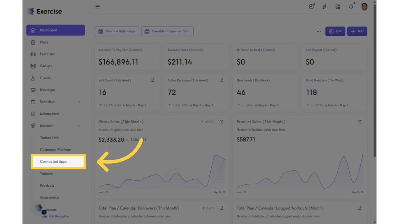 Click 'Connected Apps'