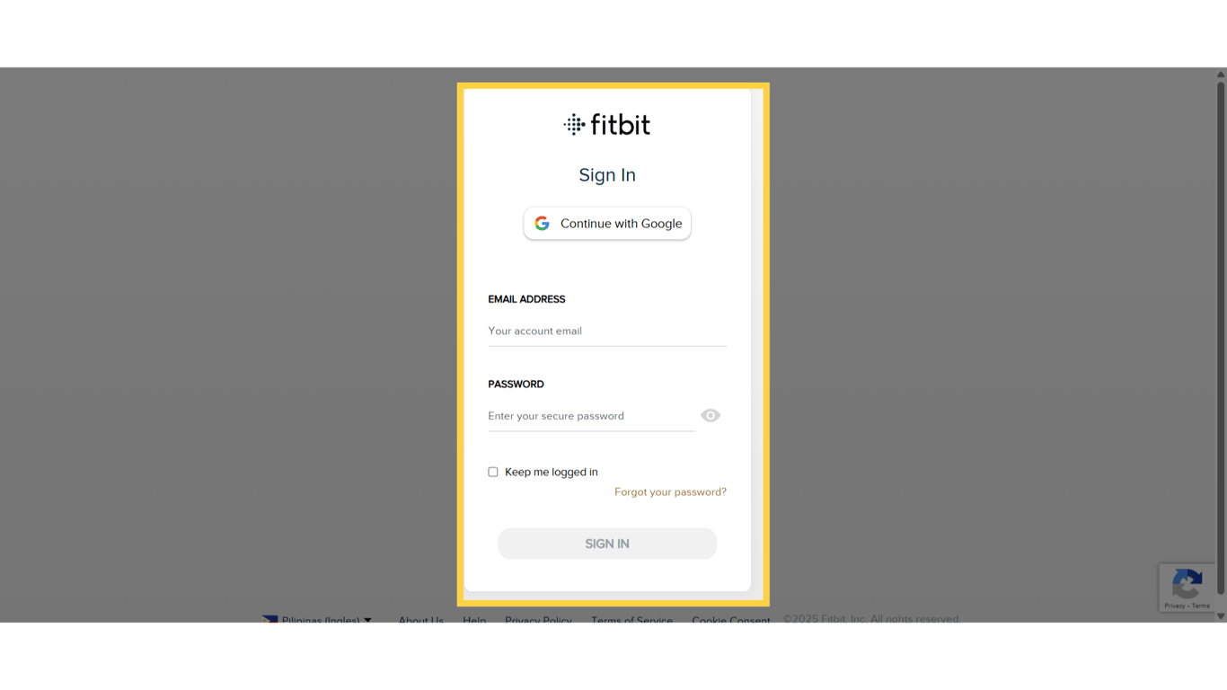 Sign in Fitbit Account
