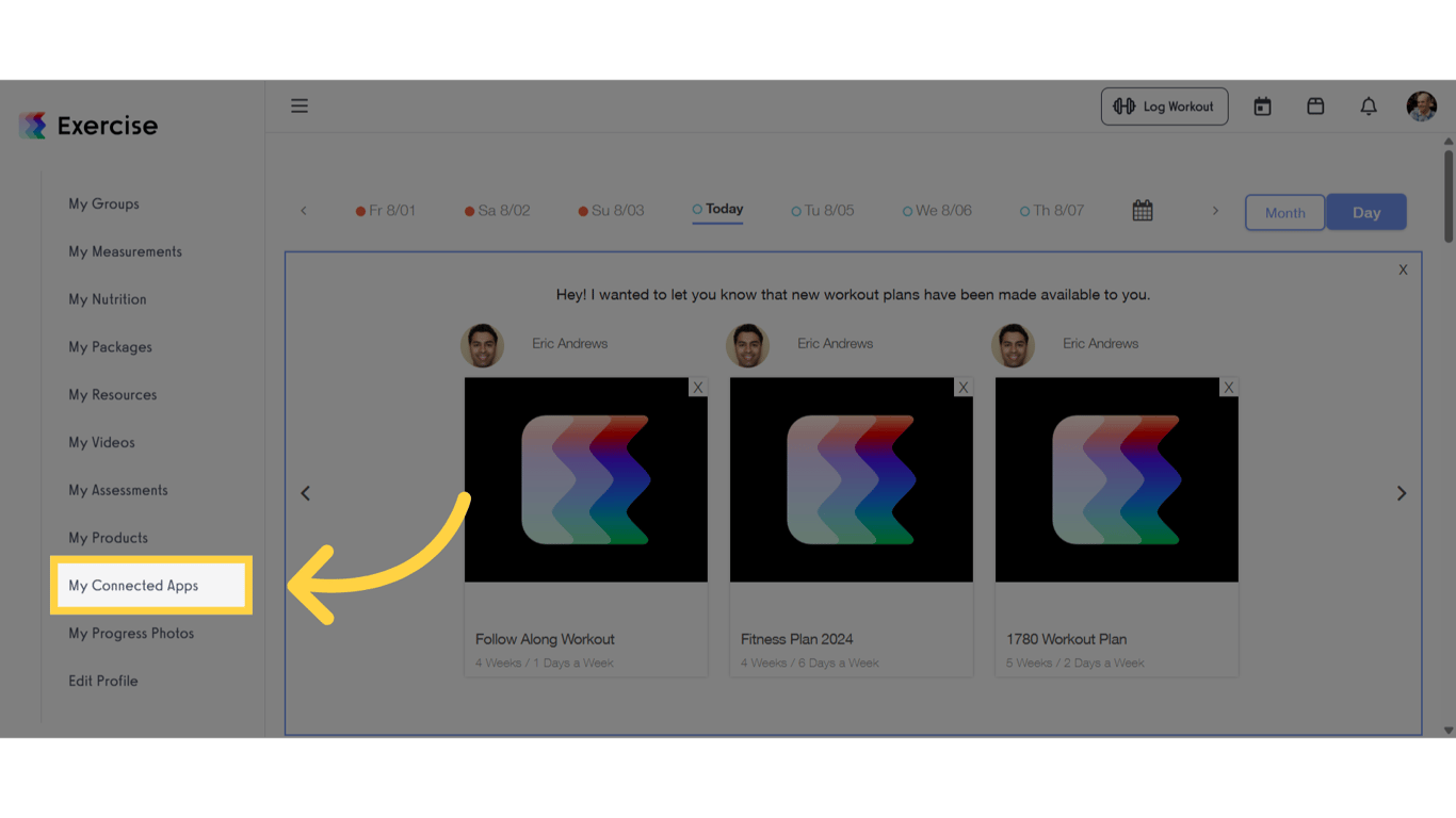 Click 'My Connected Apps'