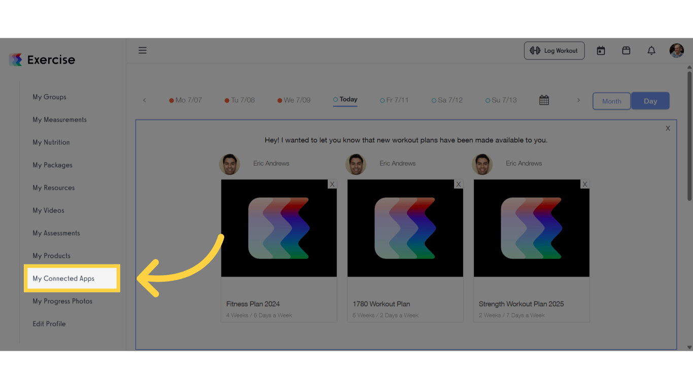 Click 'My Connected Apps'
