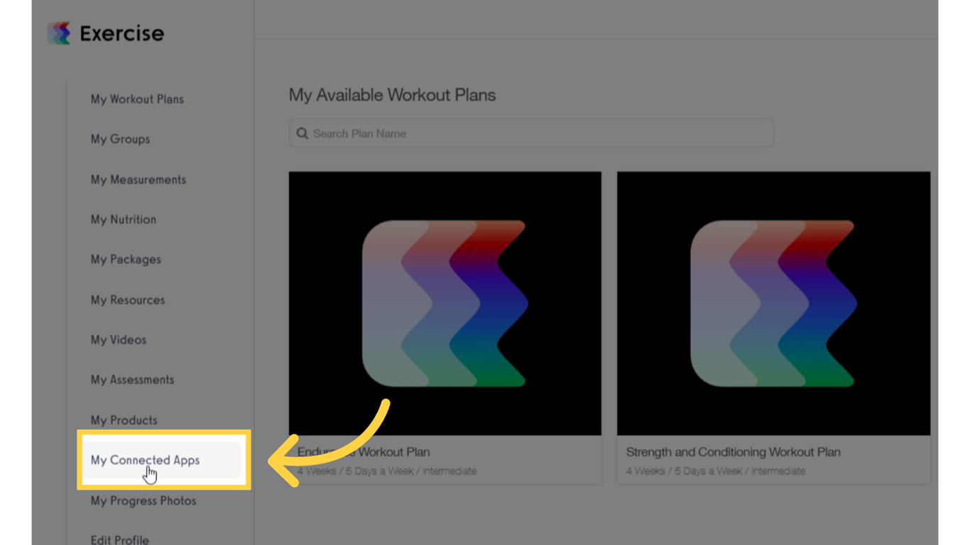 Click 'My Connected Apps'.