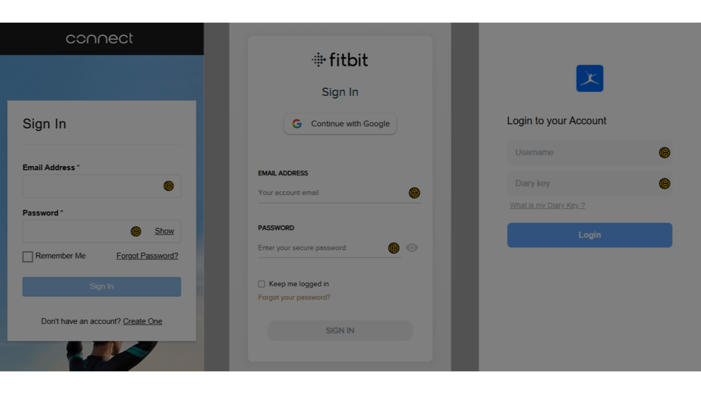 Sign in with your account from the app you want to connect to.