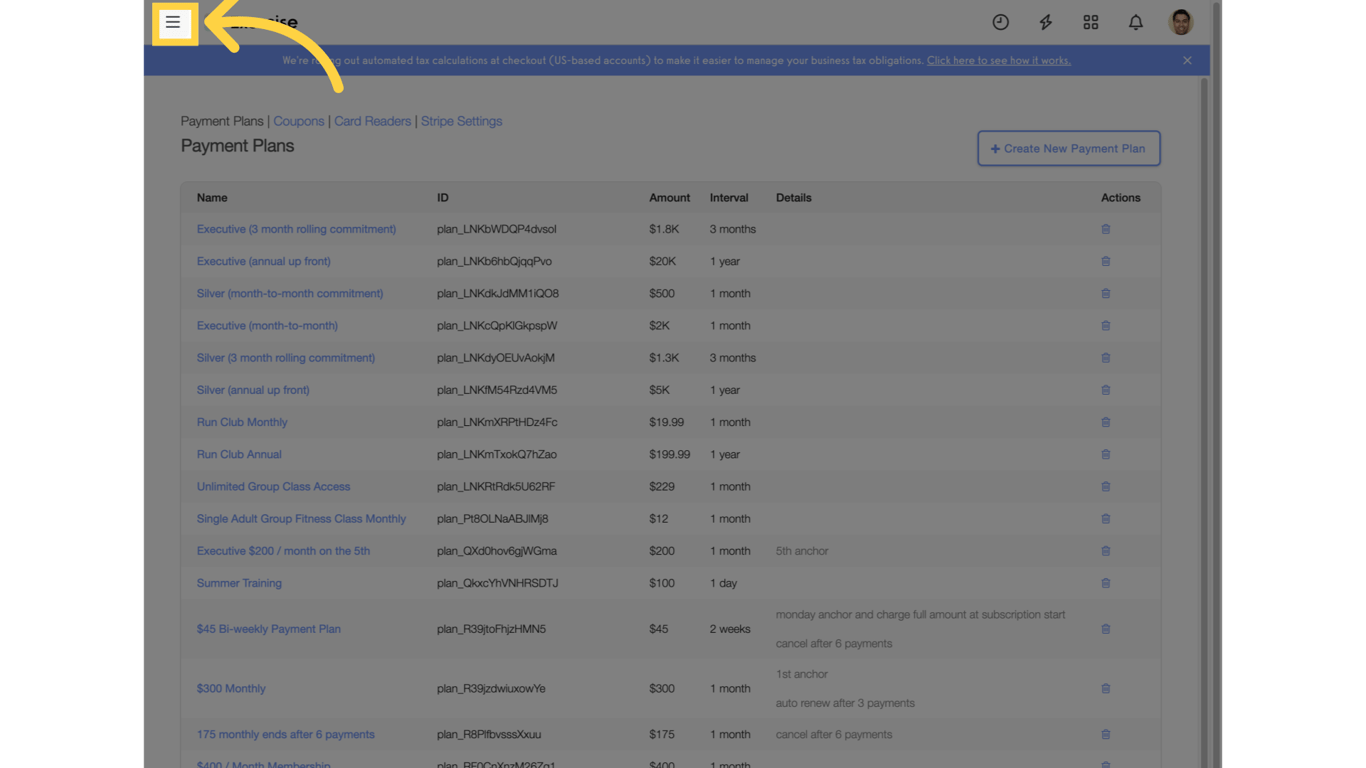 Click the menu icon.
