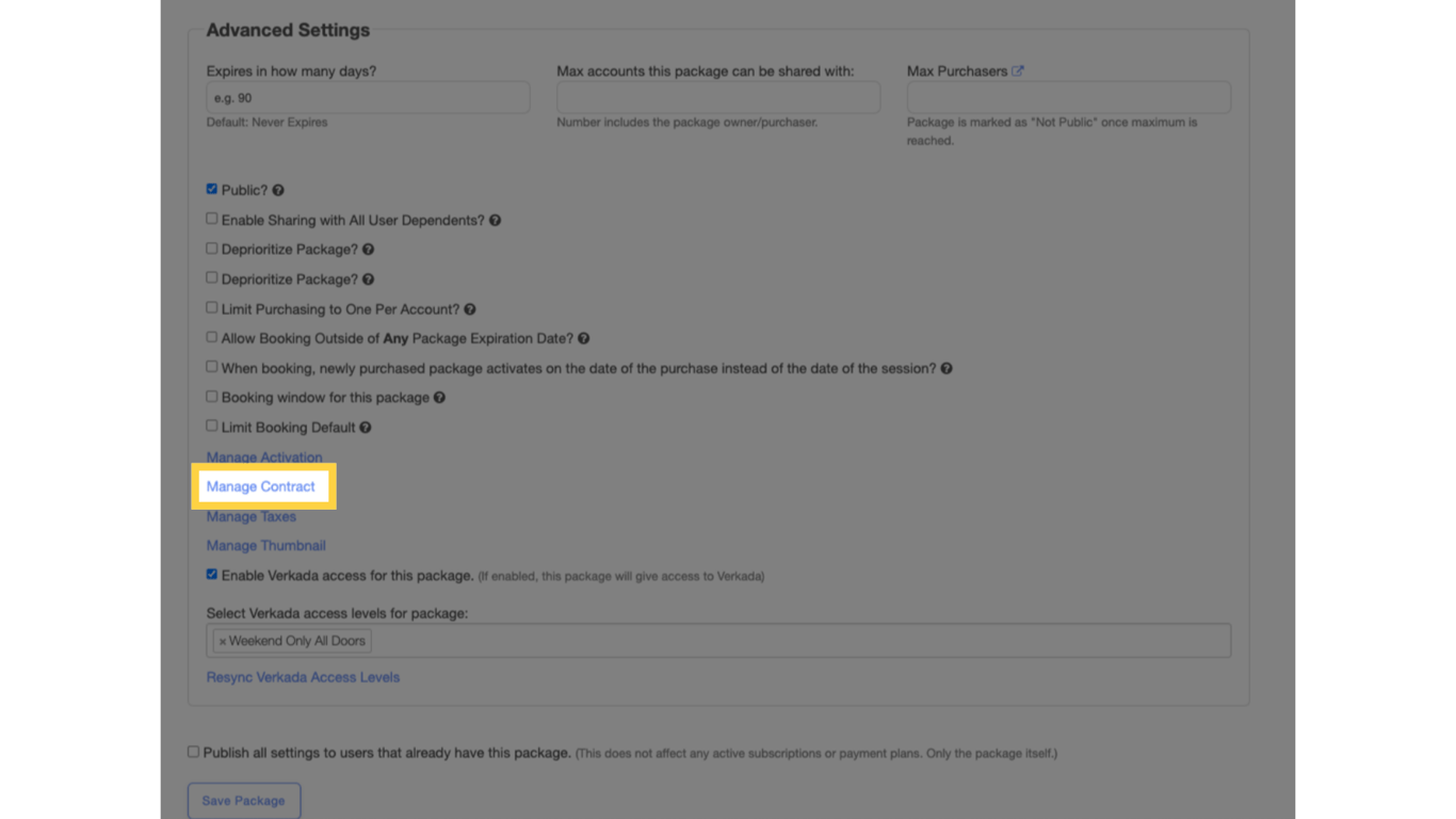 Enable Public settings.