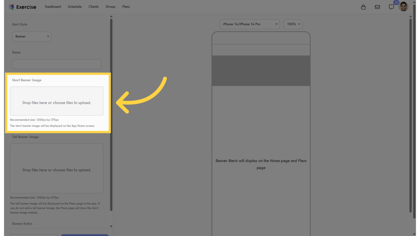 Add your Short Banner Image (1200x375).
