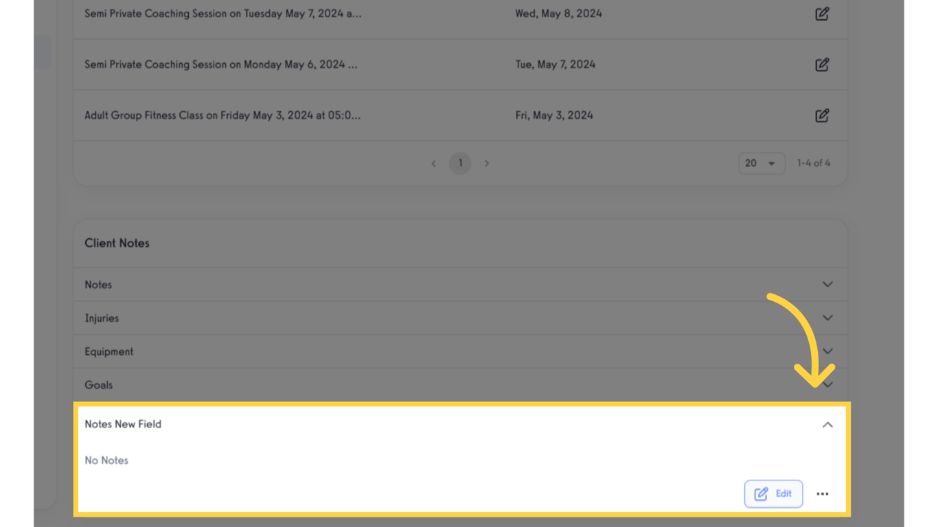 Select the arrow down icon then click 'Edit'.