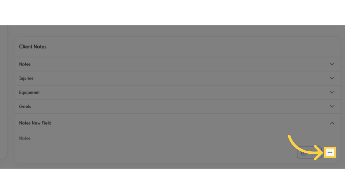 Click the '...' to edit or delete the client notes.