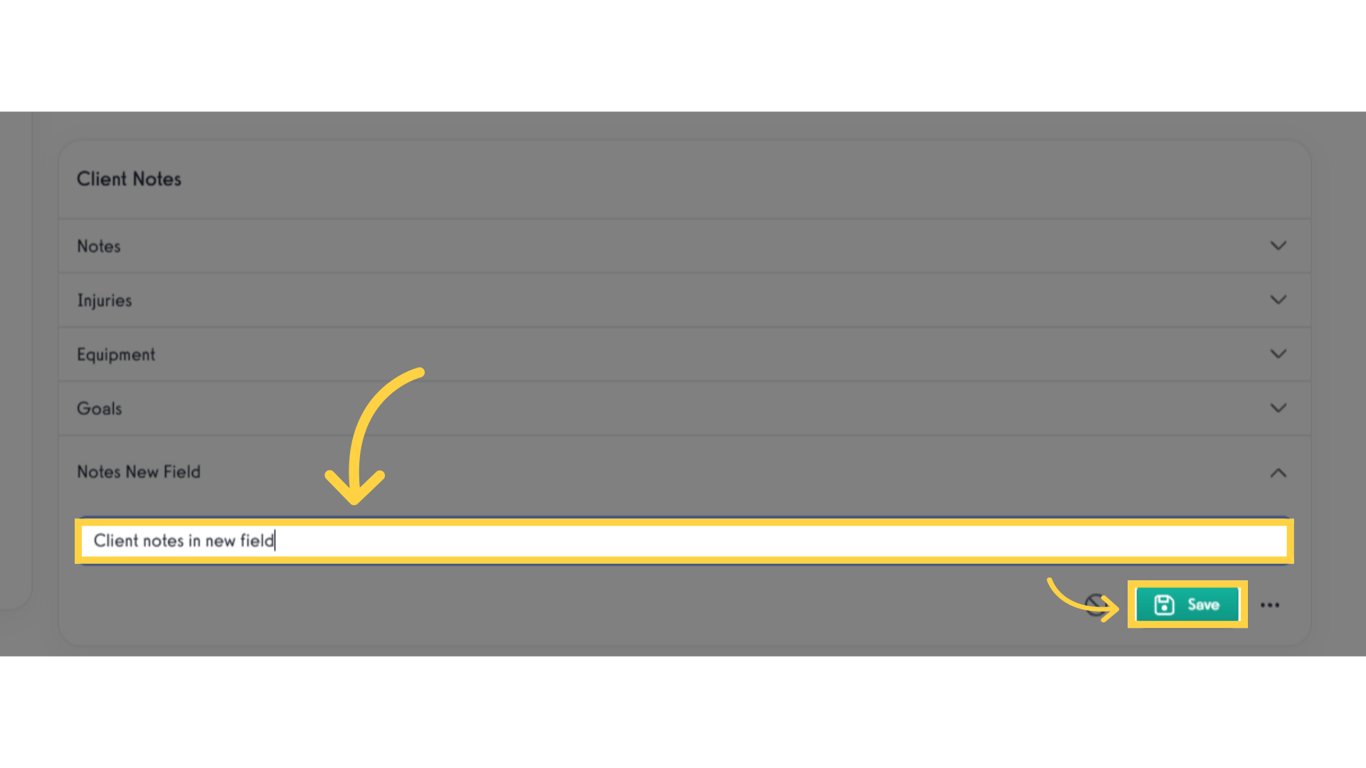 Edit the notes field.