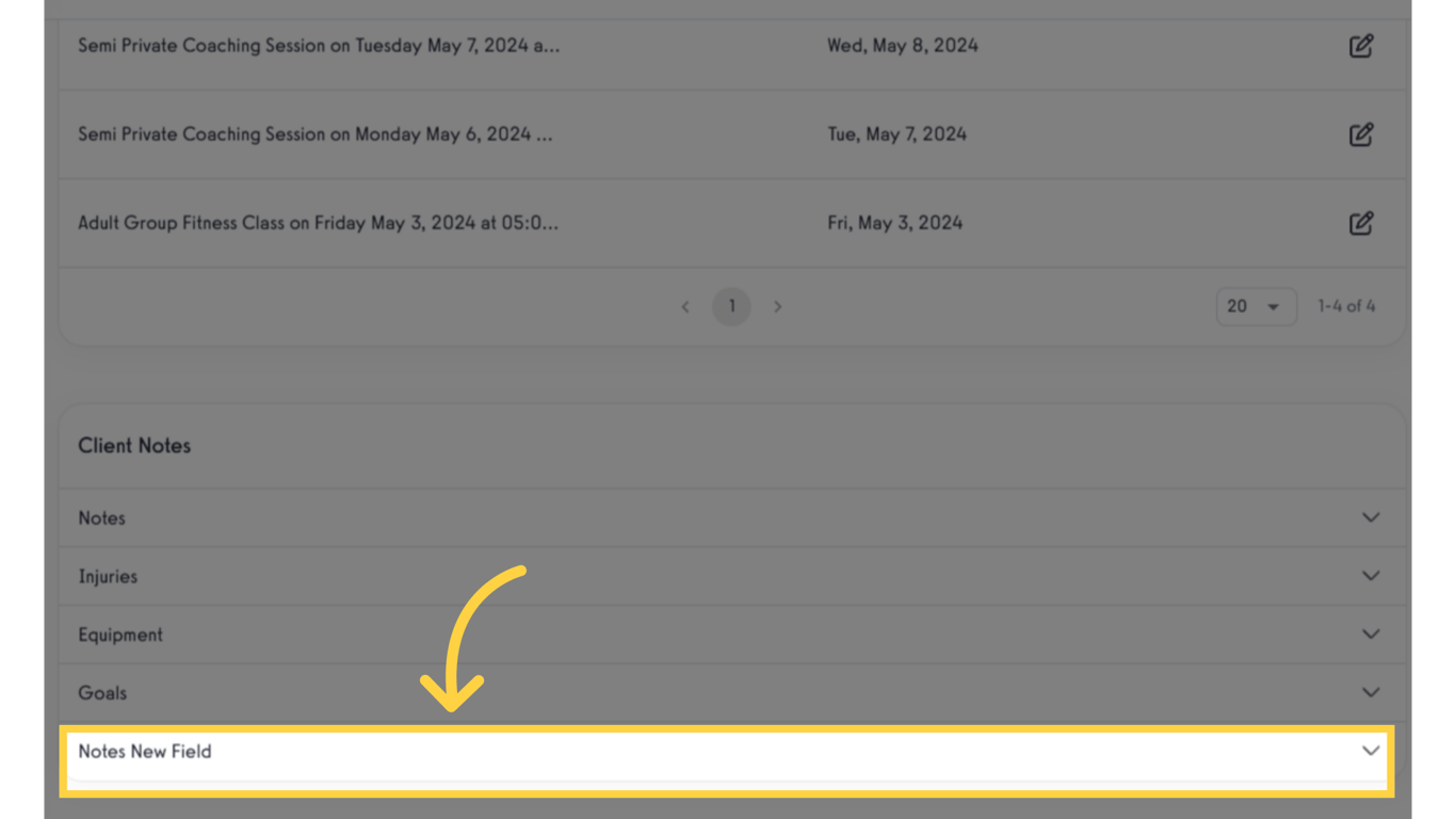 Check the newly added notes field.