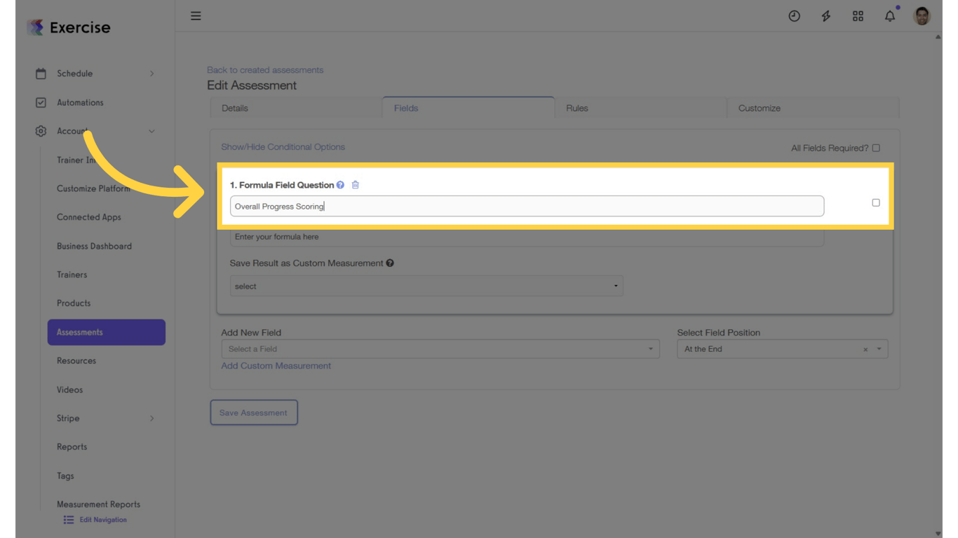 Enter your Formula Field Question.