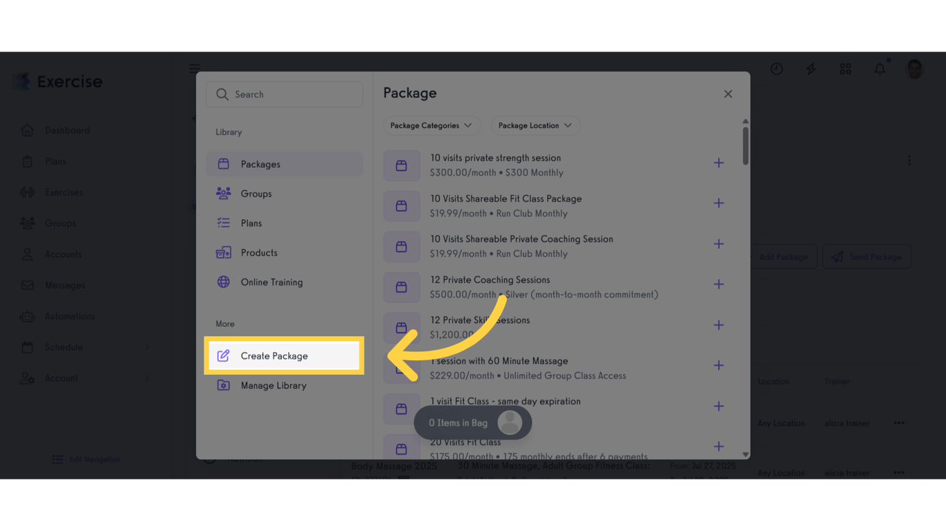 Click 'Create Package'