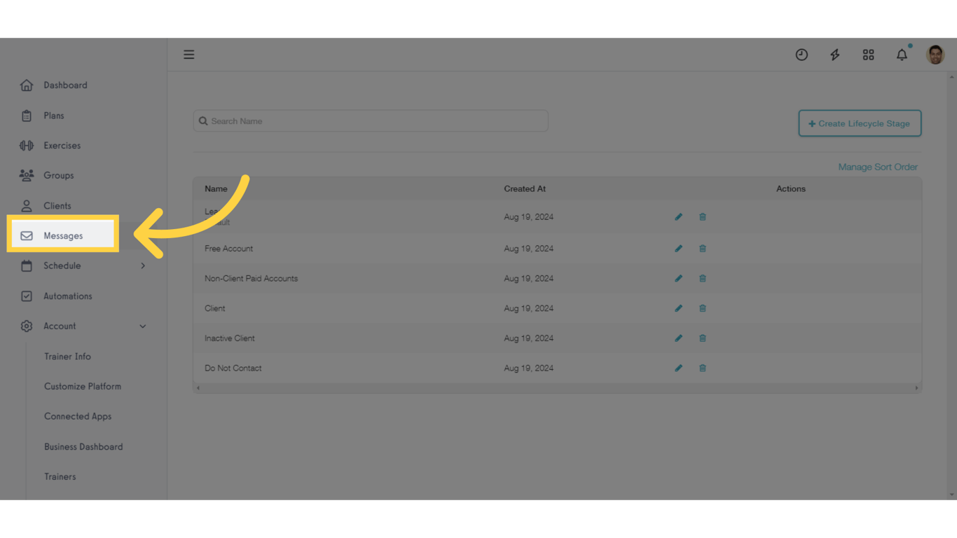 Click 'Messages' to see how CRM Lite expands your options for communicating with leads and other non-client accounts.