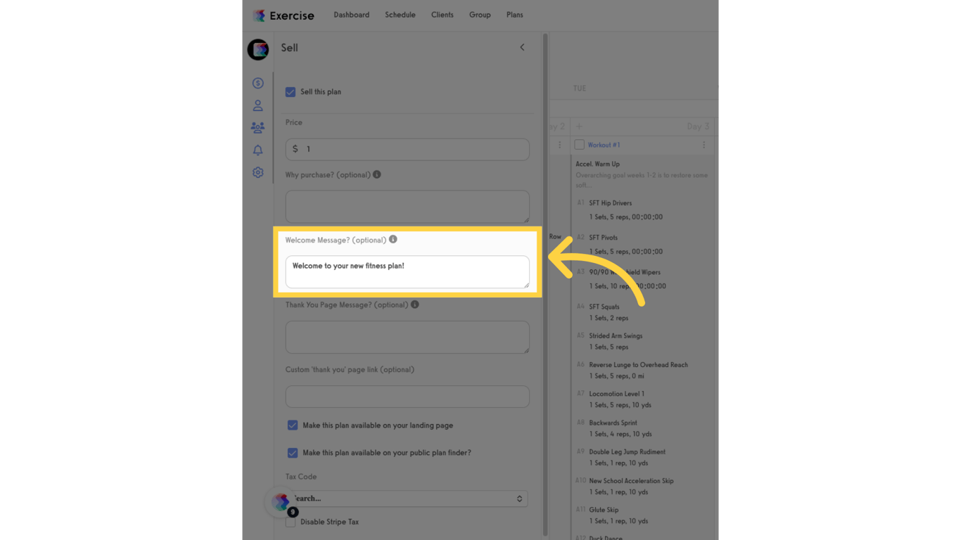 Enter custom message.