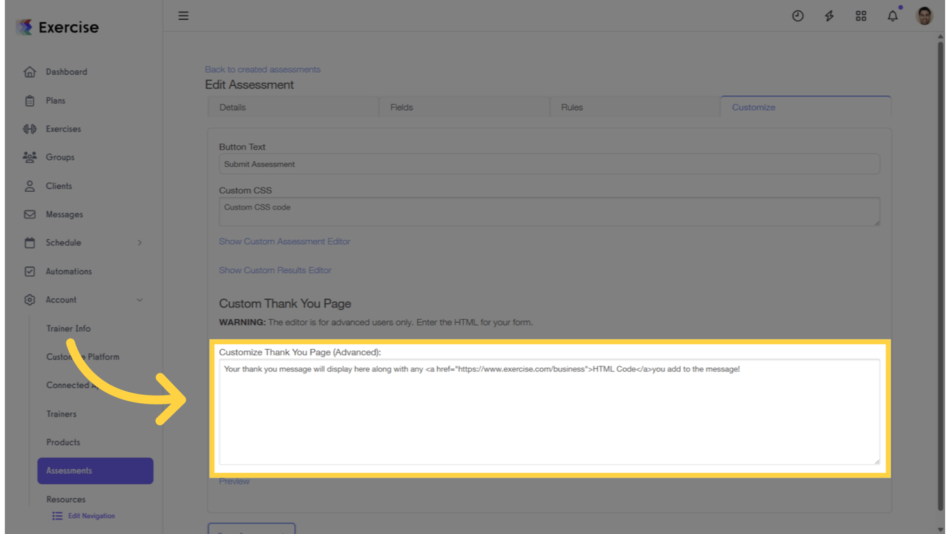 Enter your customize message.