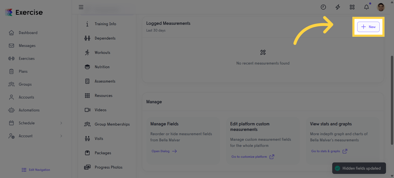 Confirm Reordered Measurement Fields