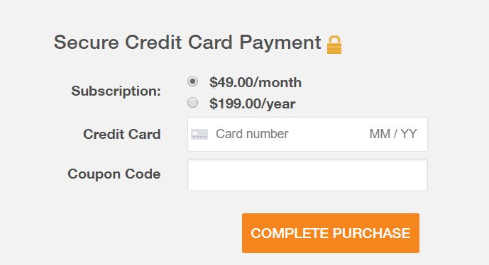 Multiple plan options displayed at checkout
