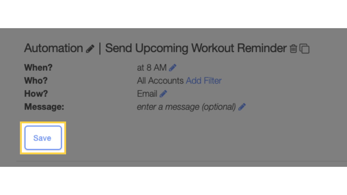 Finish editing and click the “Save” button.