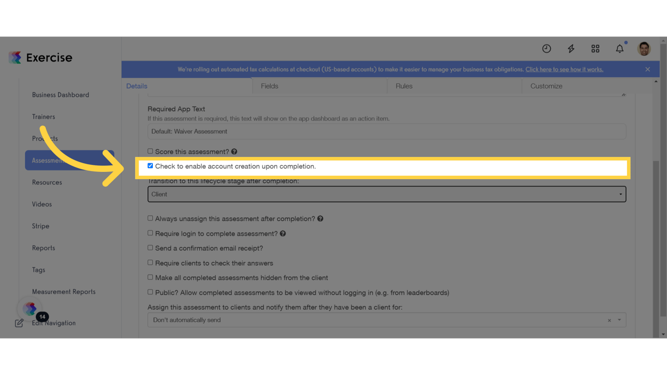 Enable Account Creation