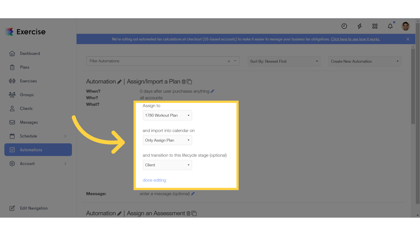 Assign/Import Plan Conditions