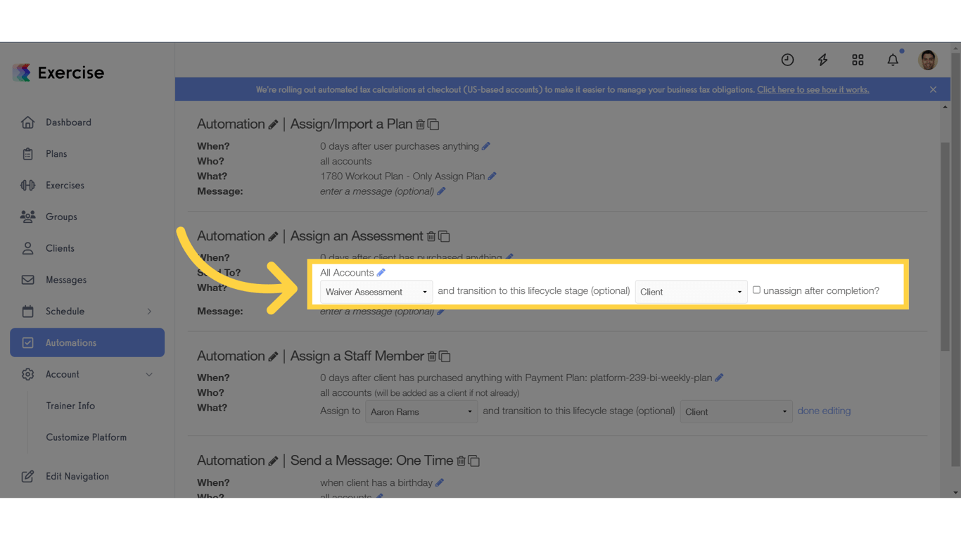 Assign Assessment Conditions