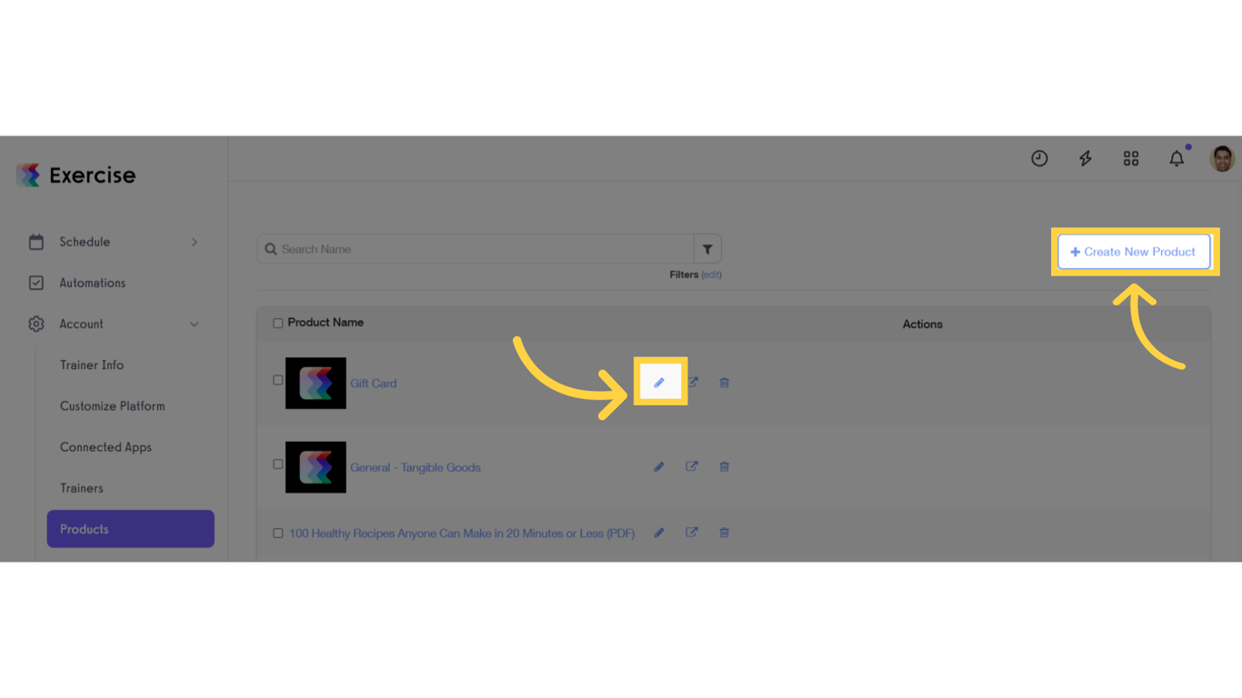 Create or Edit Product