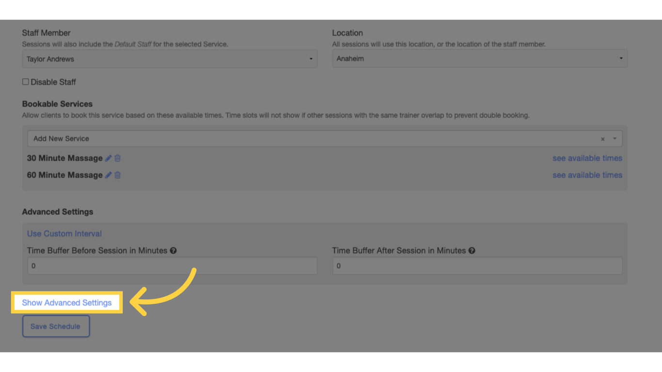 Click 'Show Advanced Settings'.