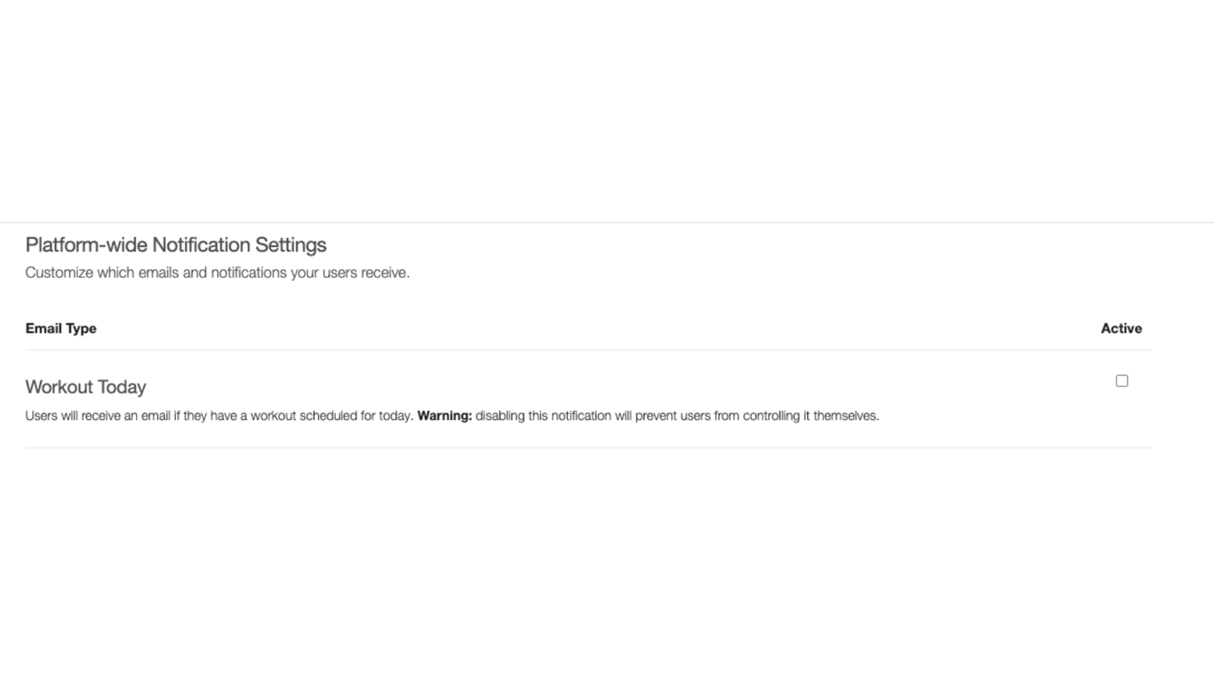 Turn off workout reminders.