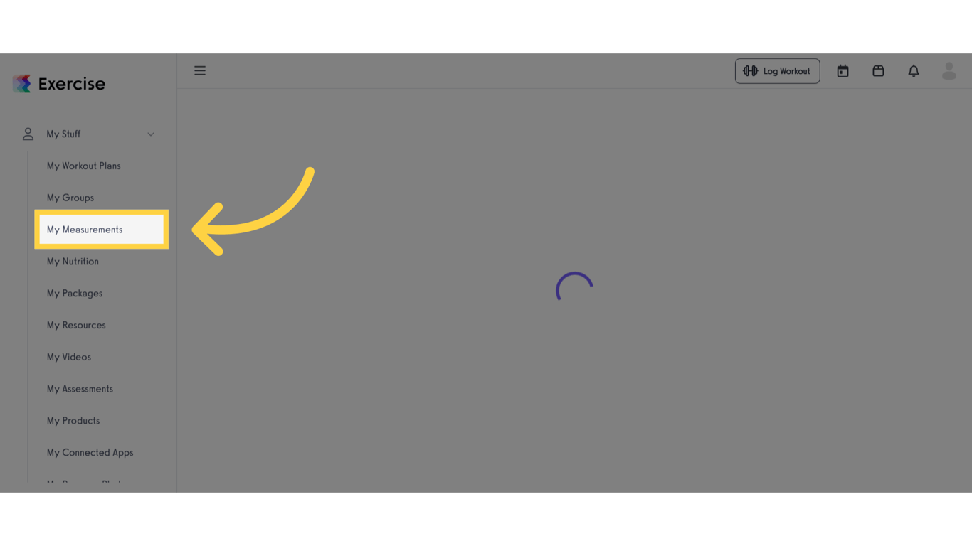 Click 'My Measurements'