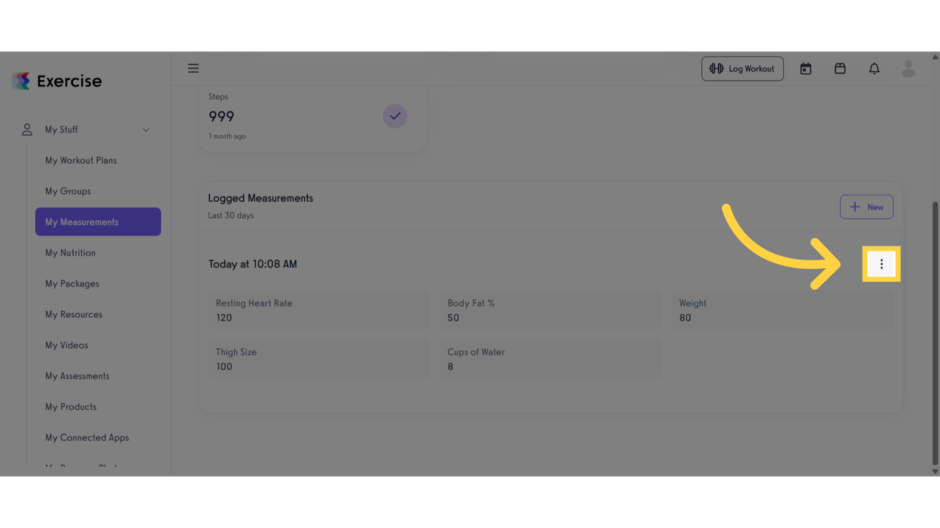 Click the three dot menu