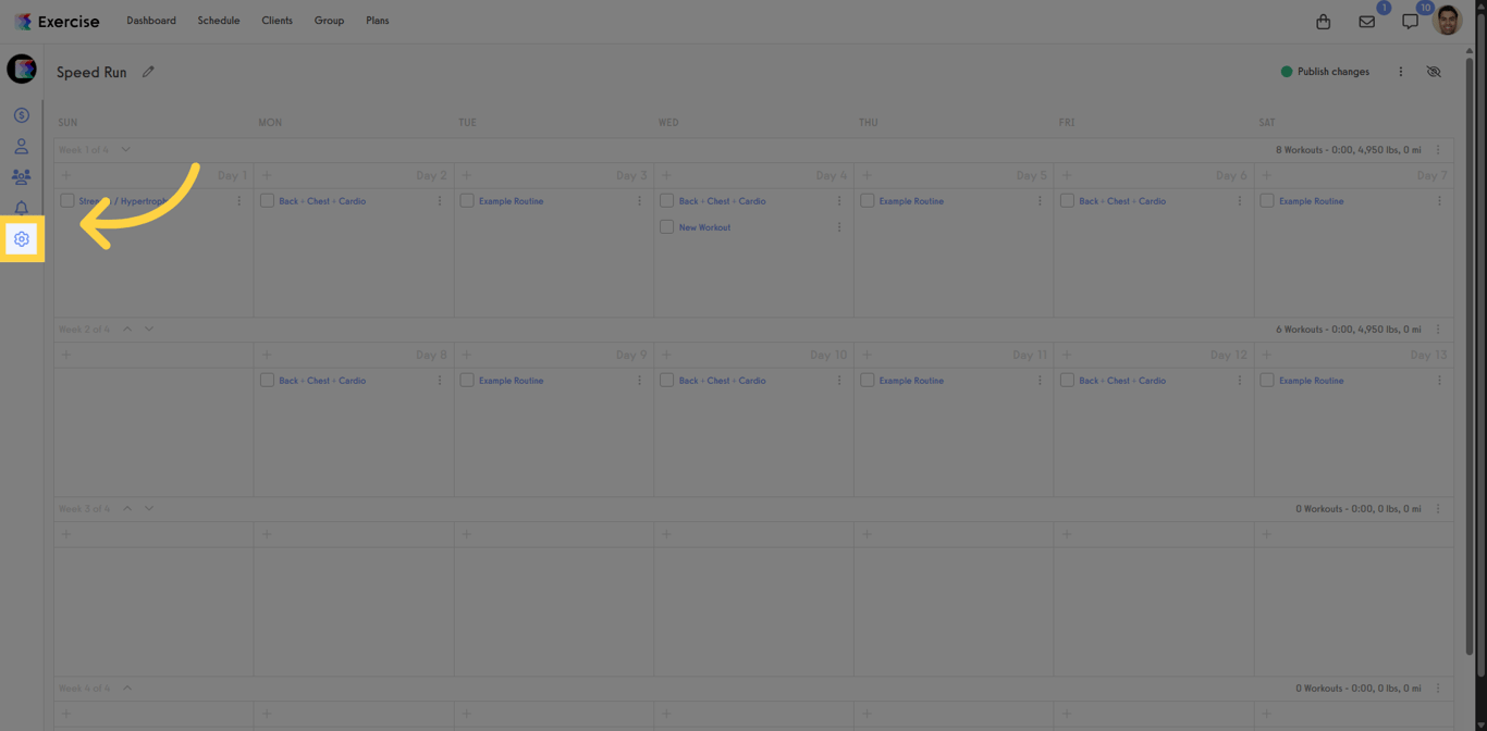 Access Plan Settings