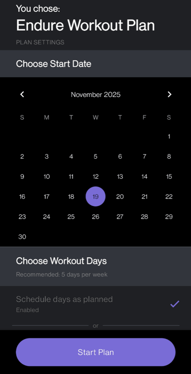 Update scheduled days