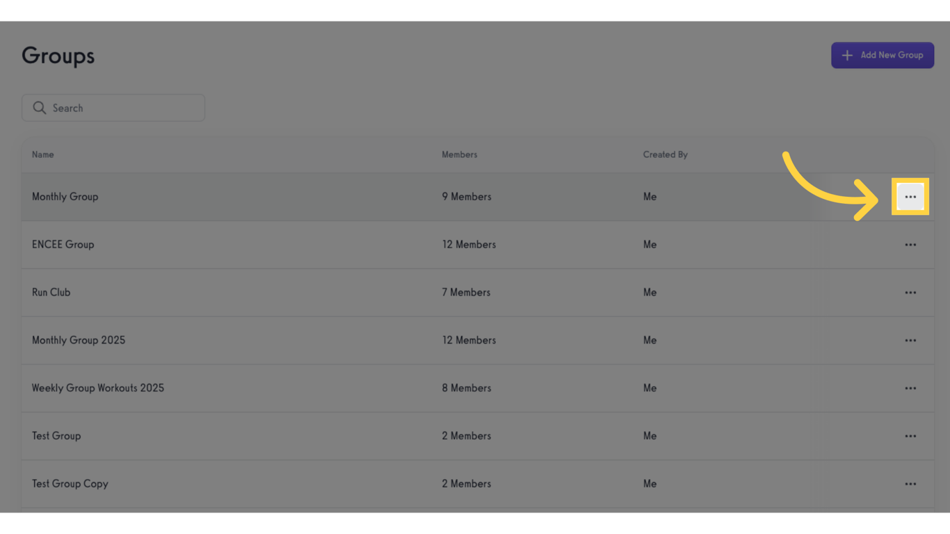 Click to open group menu.