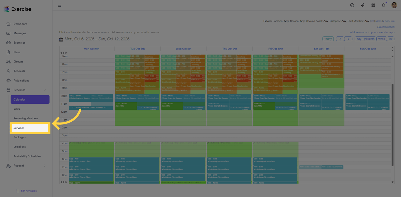 Click the Services tab.