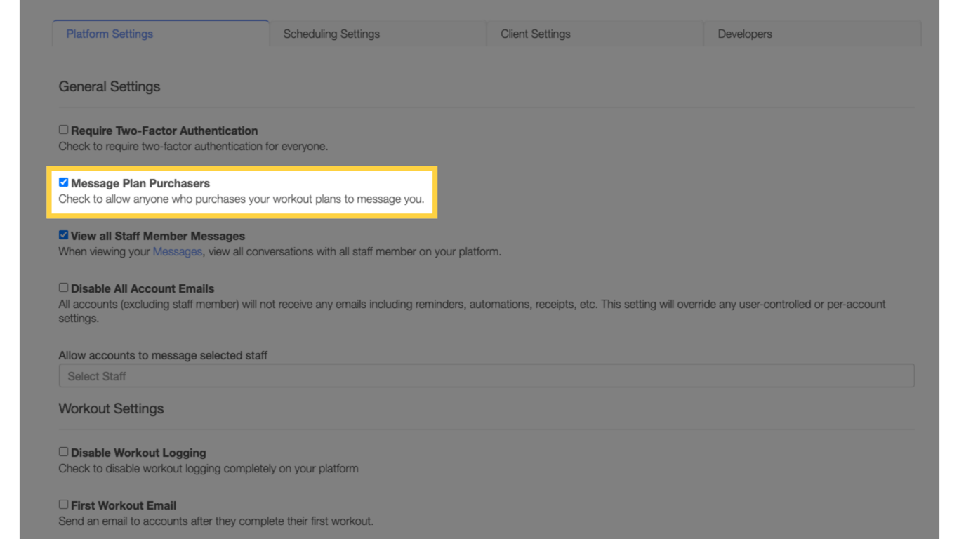Enable 'Message Plan Purchasers'.