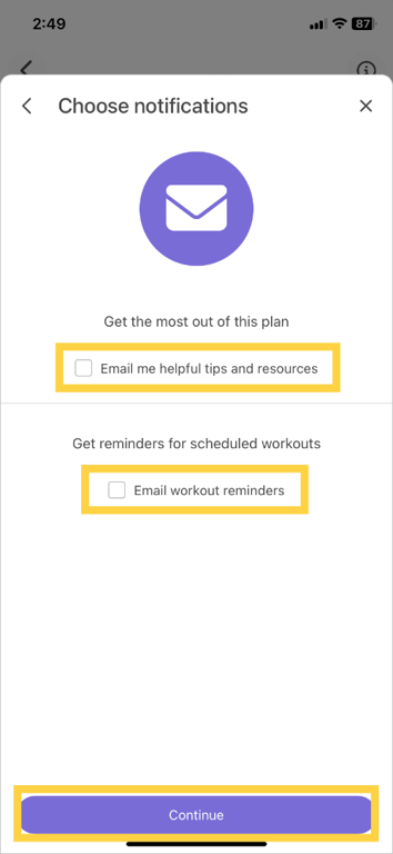 Choose Notifications