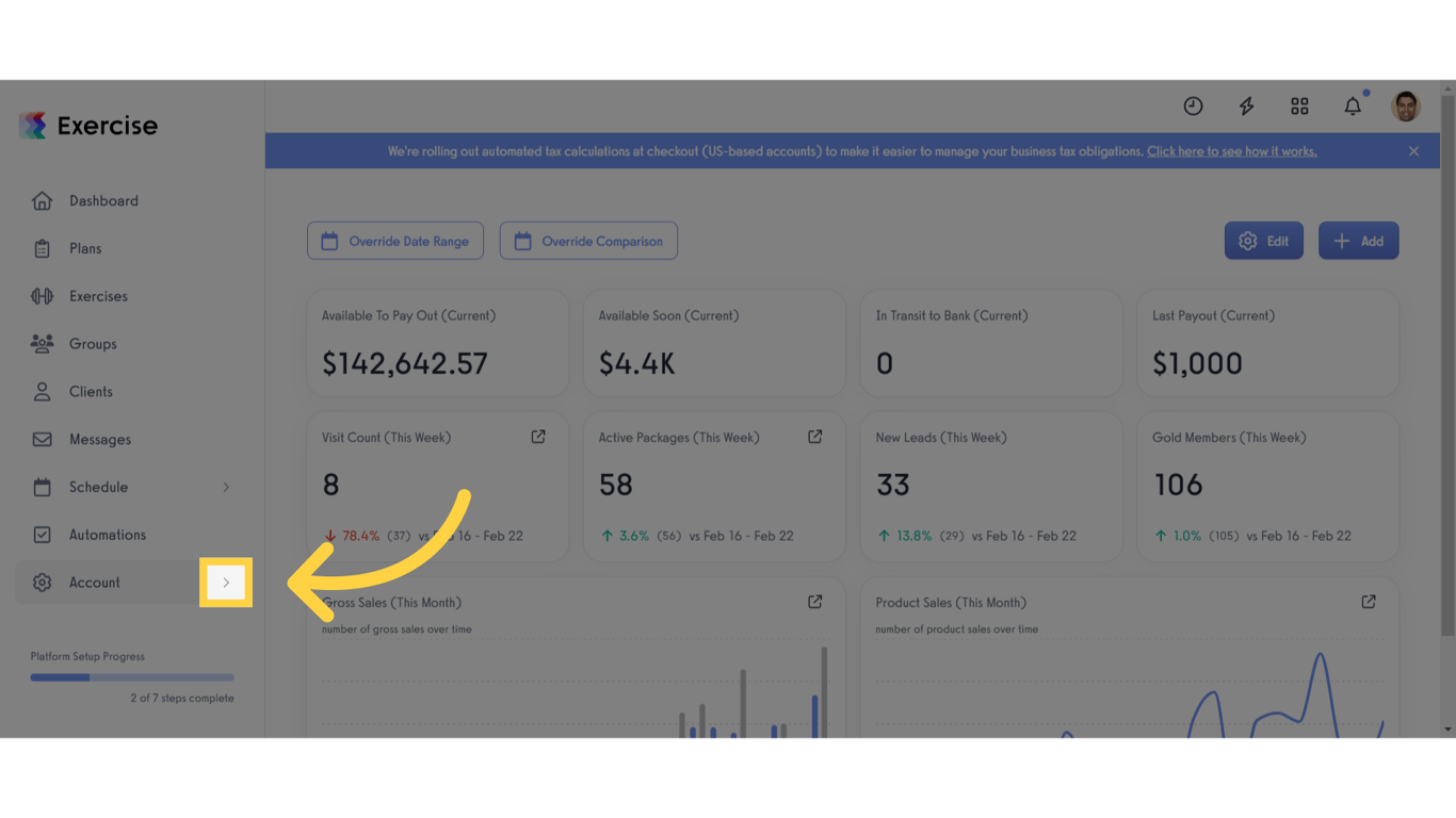 Click the Account tab.