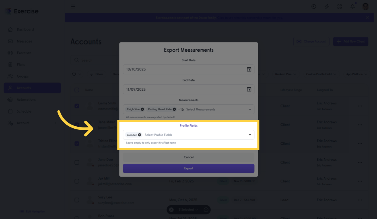 (Optional) Add Profile Fields.