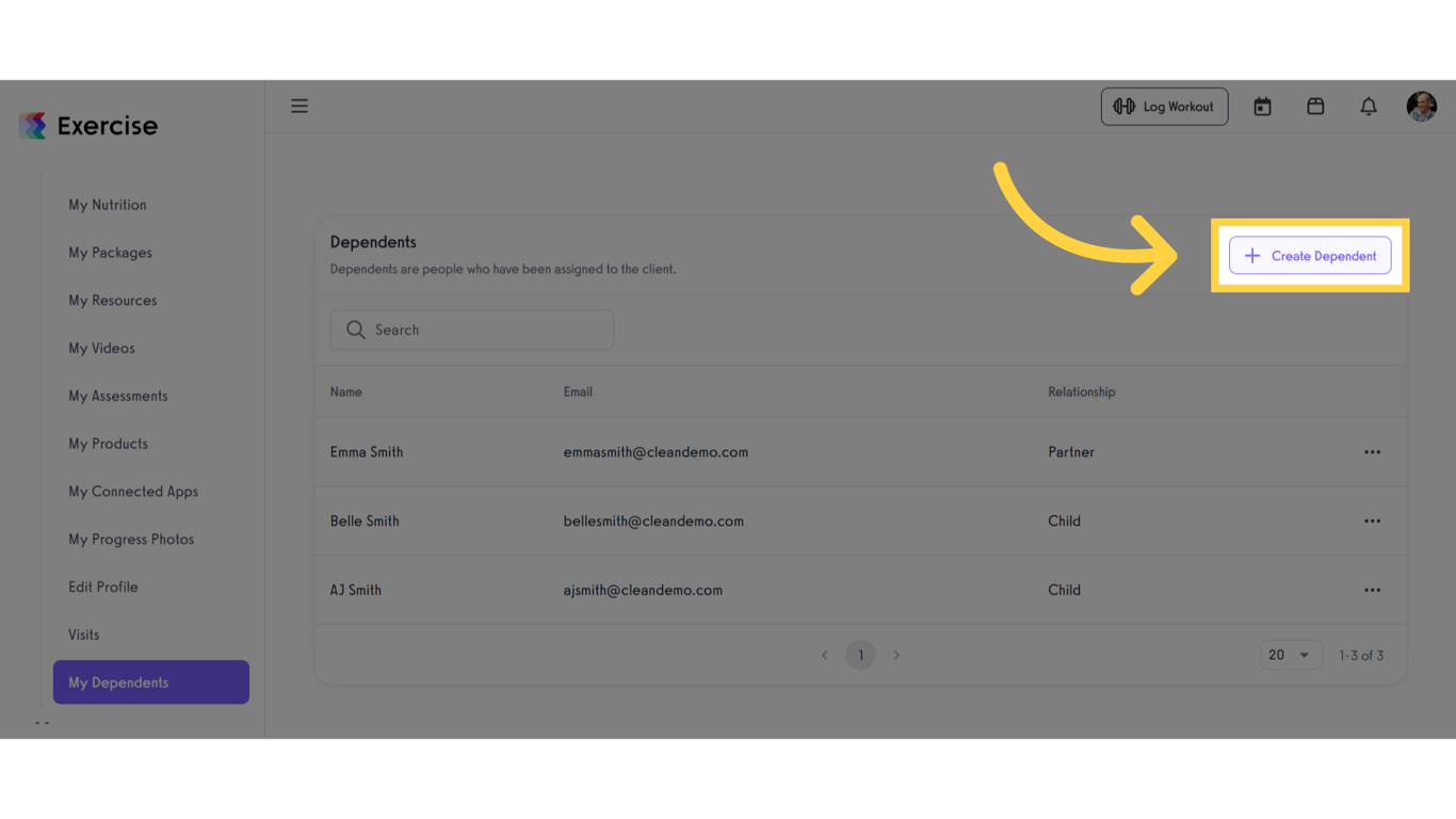 Click 'Create Dependent'