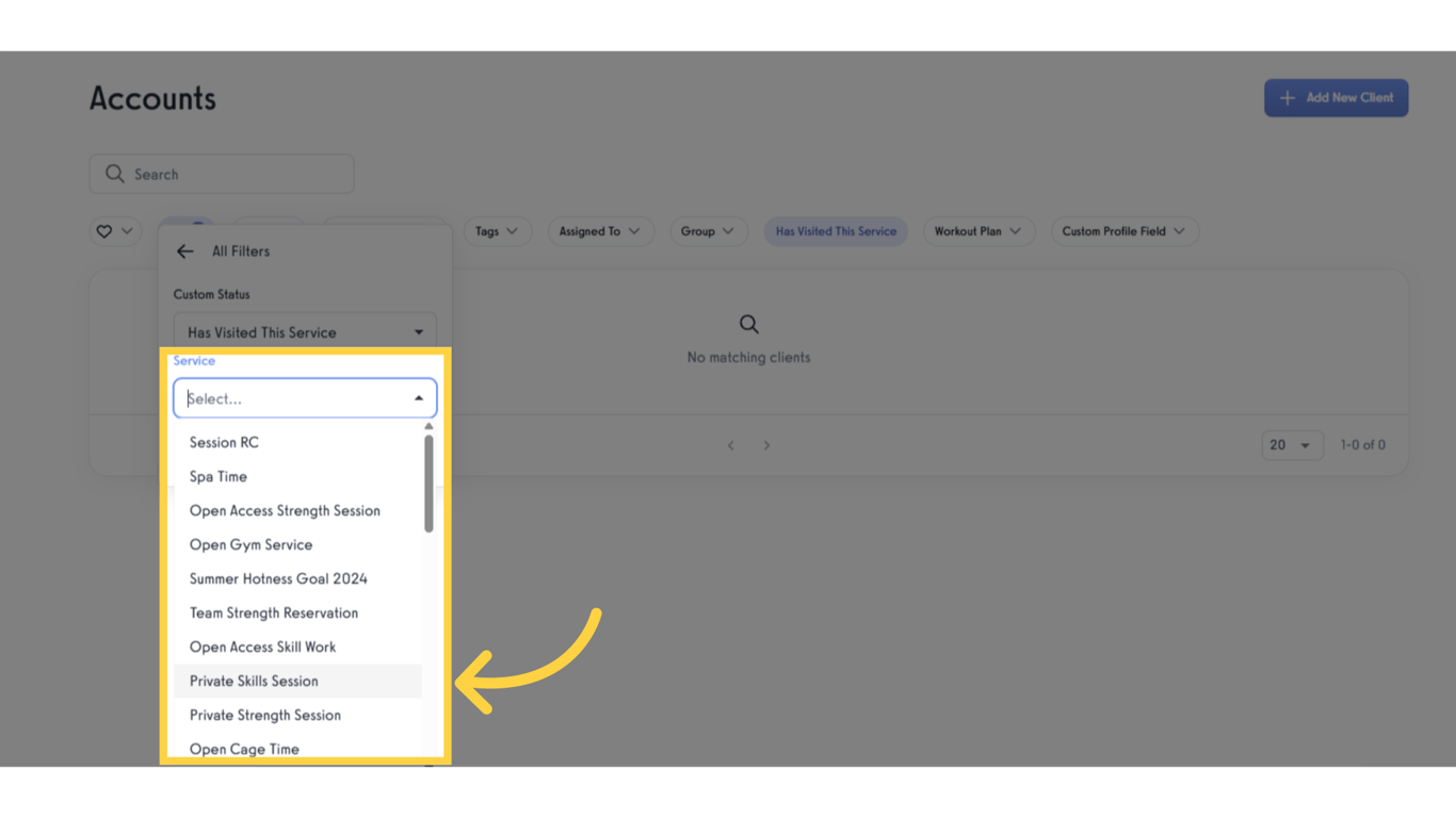 Click 'Private Skills Session'.