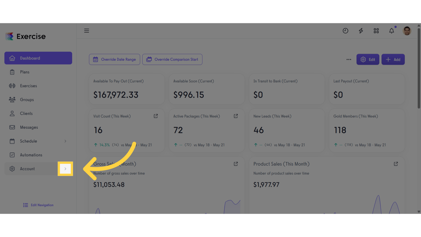 Click the three dot menu