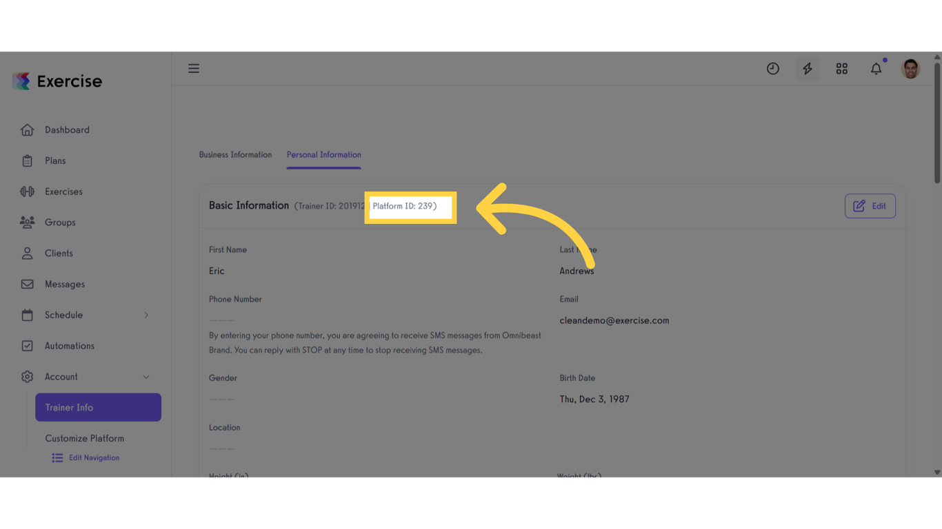 You’ll find your Partner ID at the top of this page