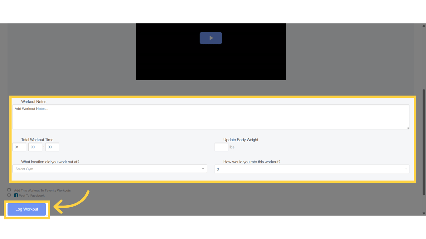 Log Workout