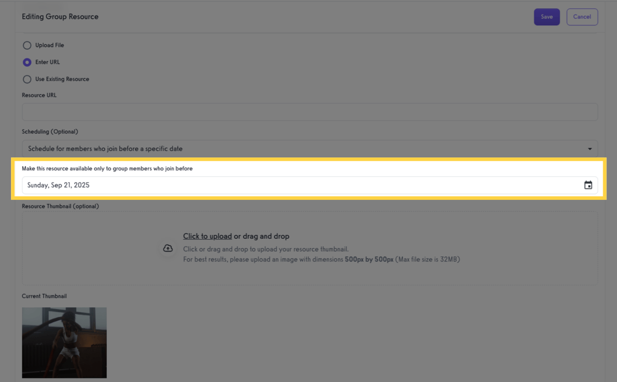 Click the “Calendar” icon to choose the date