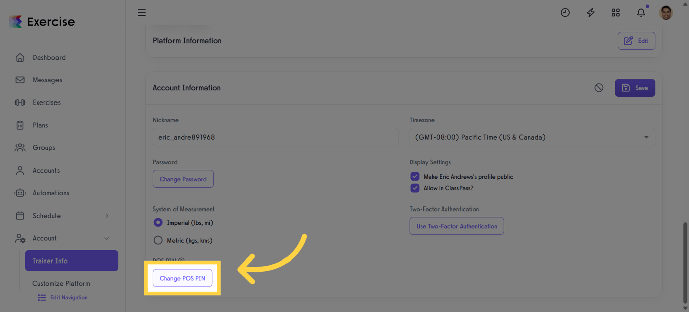 Initiate POS PIN Change