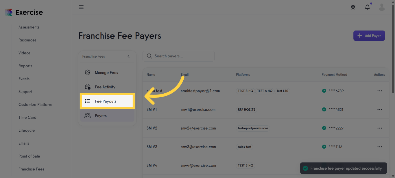 Click Fee Payouts
