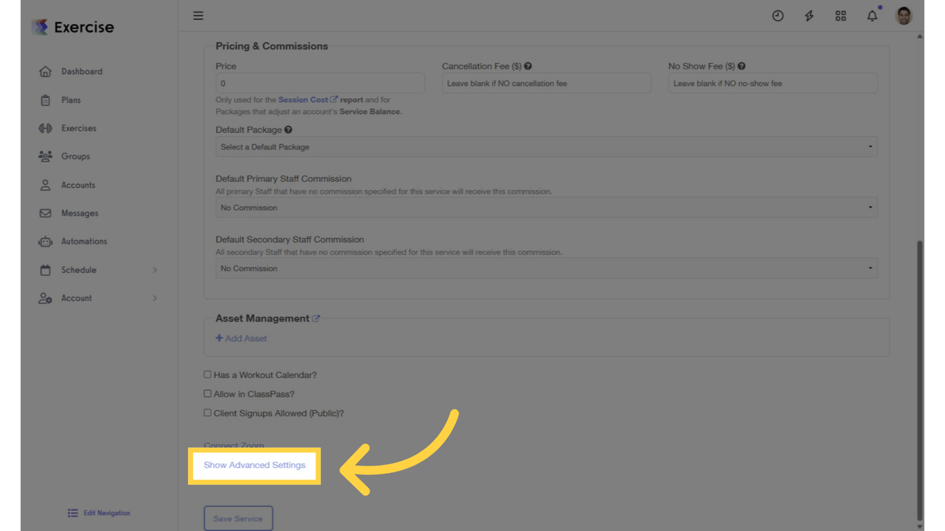 Click “Show Advanced Settings.”